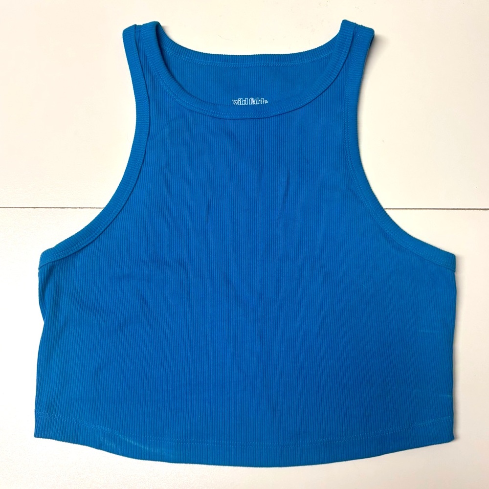 Wild Fable Tiny Ribbed Cropped Tank Size M